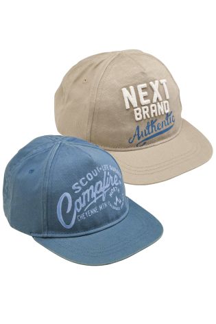 Blue/Stone Caps Two Pack (Younger Boys)